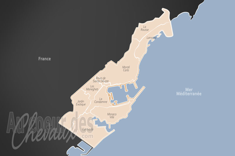 La carte g�ographique de Monaco
