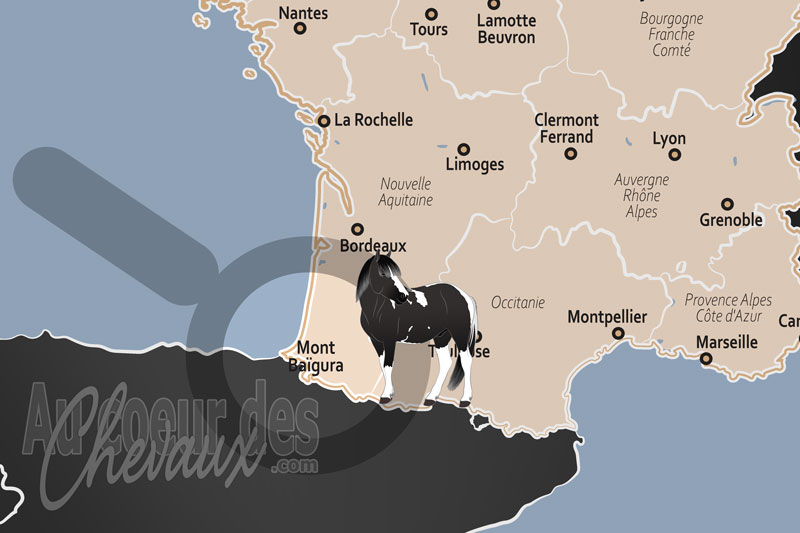 La localisation du Mont Ba�gura en France