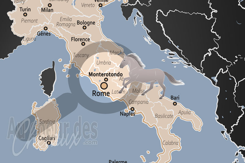 La localisation de Monterotondo en Italie