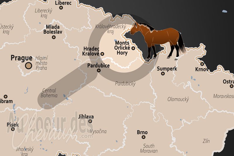 La localisation des Monts Orlick� hory en Tch�quie