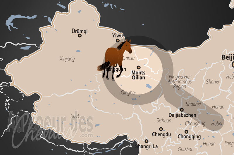 La localisation des Monts Qilian en Chine