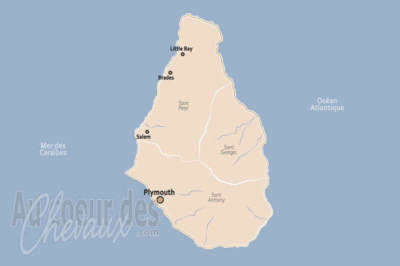 La carte g�ographique du Montserrat