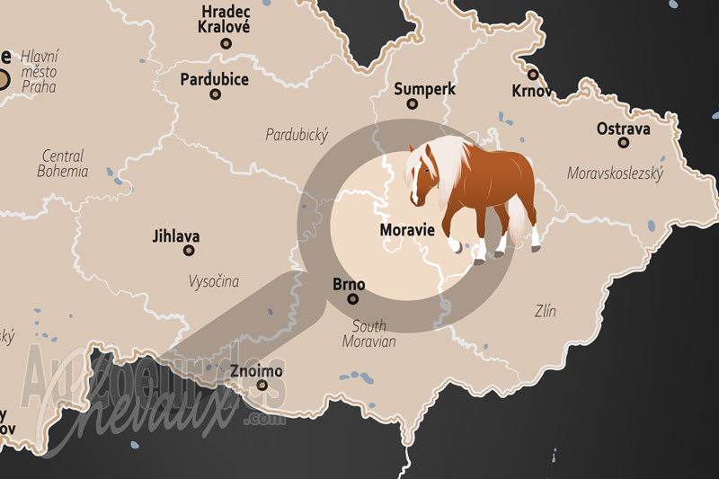 La localisation de la Moravie en Tch�quie