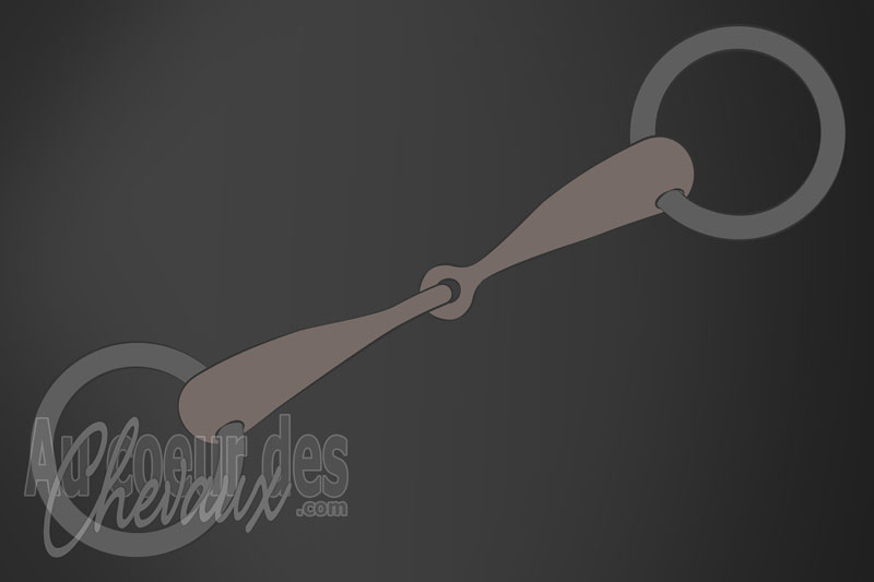 Un mors d'�quitation avec un canon en acier nickel�