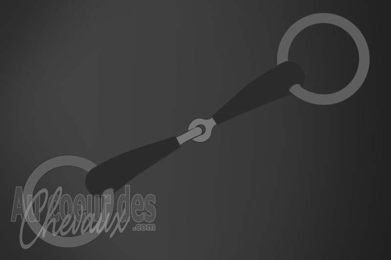 Un mors d'�quitation avec un canon en caoutchouc