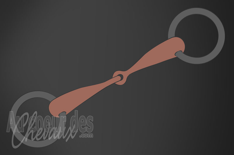 Un mors d'�quitation avec un canon en cuivre