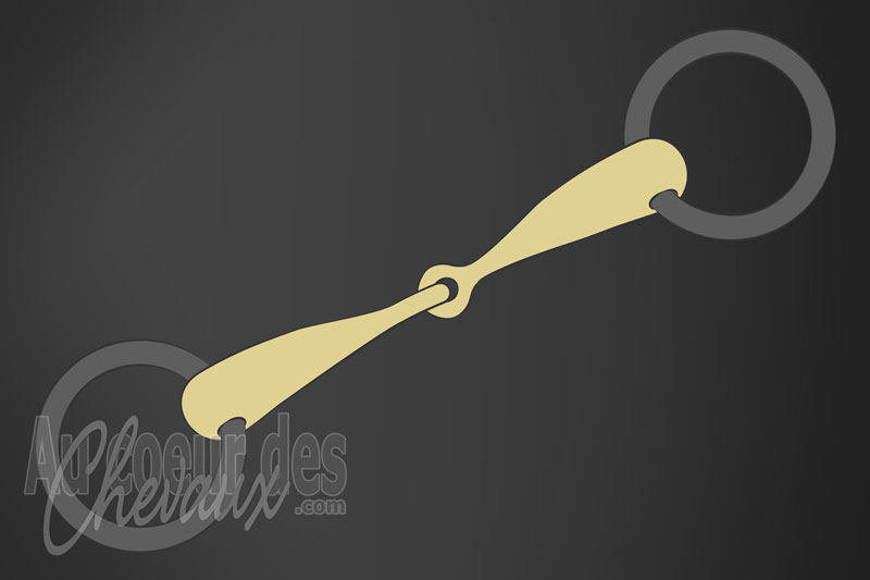 Un mors d'�quitation avec un canon en cyprium