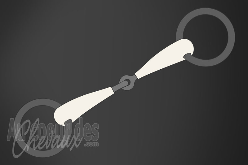 Un mors d'�quitation avec un canon en flexi