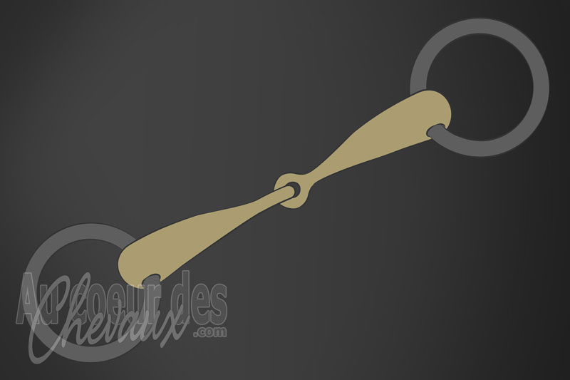 Un mors d'�quitation avec un canon en maillechort