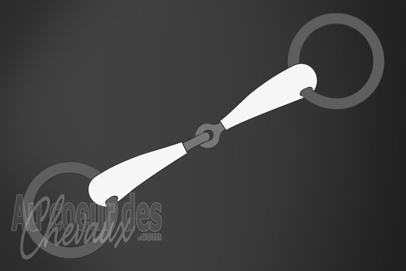 Un mors d'�quitation avec un canon en r�sine