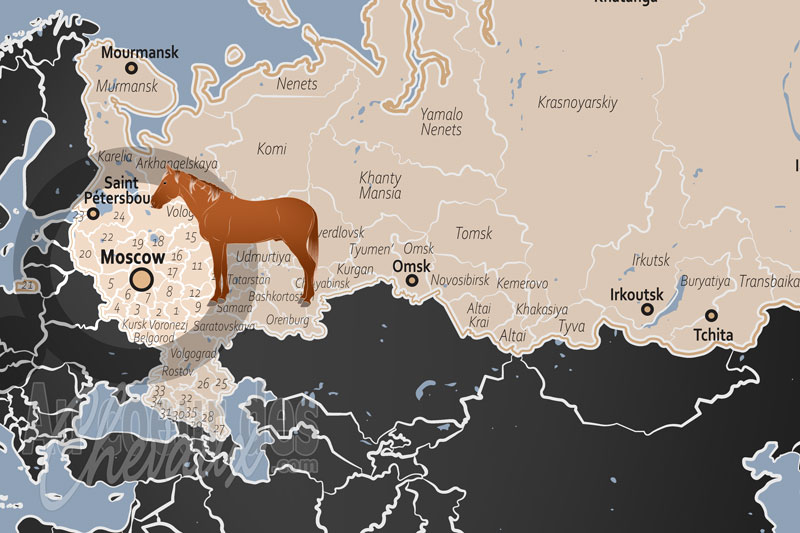 La localisation dans le pays de Moscou en Russie