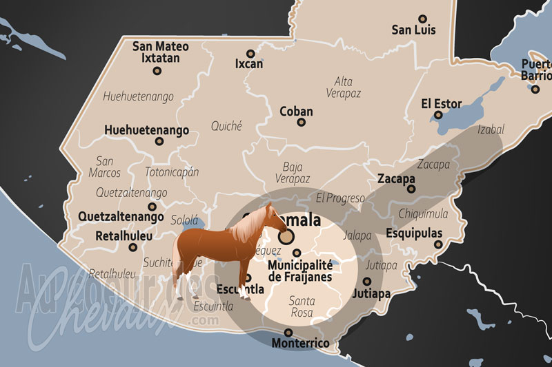 La localisation de la Municipalit� de Fraijanes au Guatemala