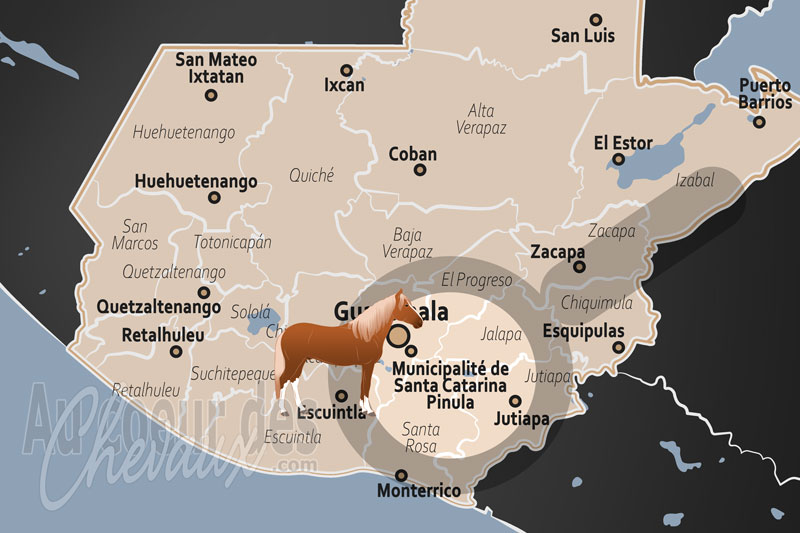 La localisation de la Municipalit� de Santa Catarina Pinula au Guatemala