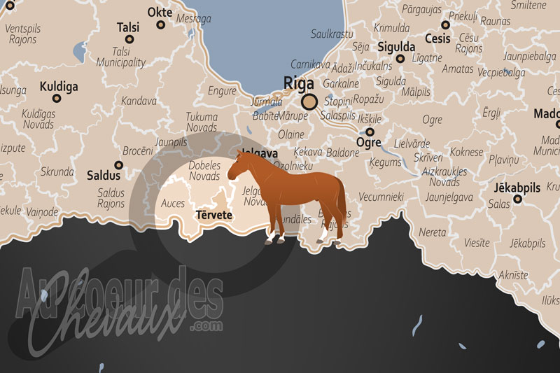 La localisation de la Municipalit� de Tervetes en Lettonie