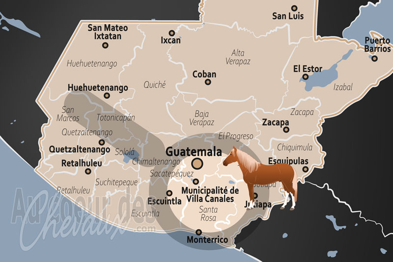 La localisation de la Municipalit� de Villa Canales au Guatemala