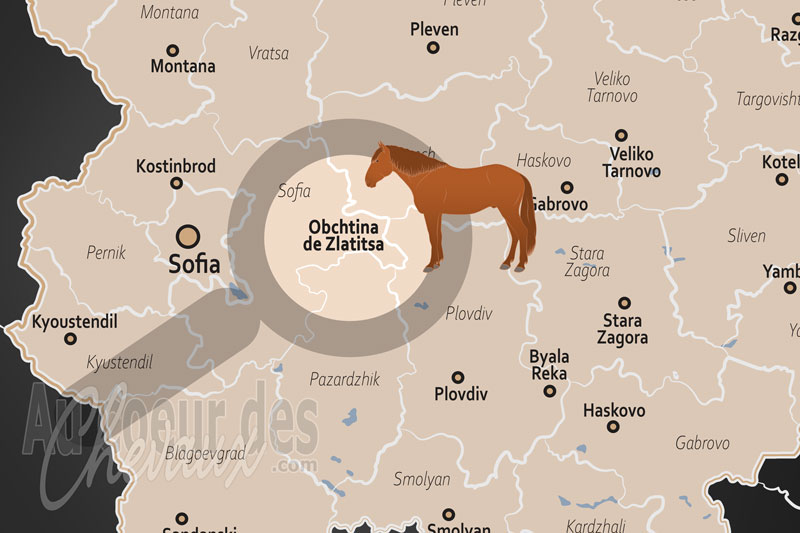 La localisation de la Municipalit� de Zlatitsa en Bulgarie