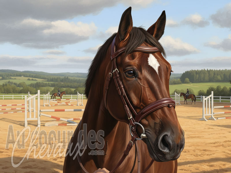 La Muserolle pour le cheval, biom�canique, typologie et impact physiologique sur le bien-�tre