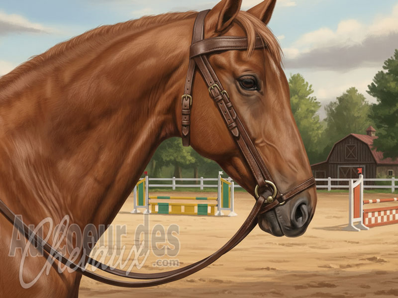 La Muserolle allemande pour le cheval, analyse m�canique, application �ducative et pr�cautions anatomiques