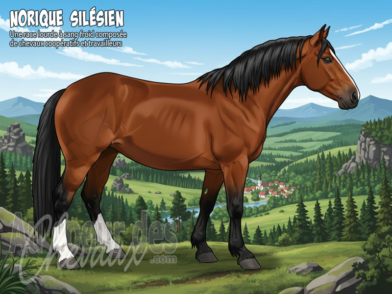 Le Cheval Norique Sil�sien, l'h�ritage des montagnes de boh�me-moravie