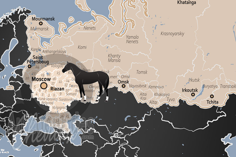 La localisation de l'Oblast de Riazan en Russie