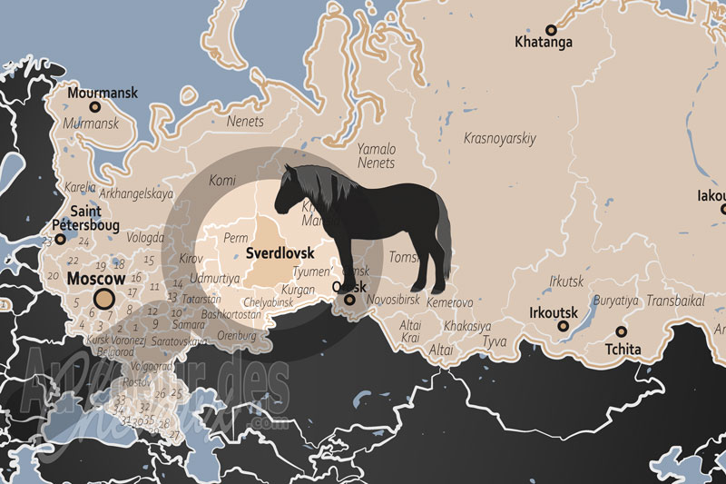 La localisation de l'Oblast de Sverdlovsk en Russie