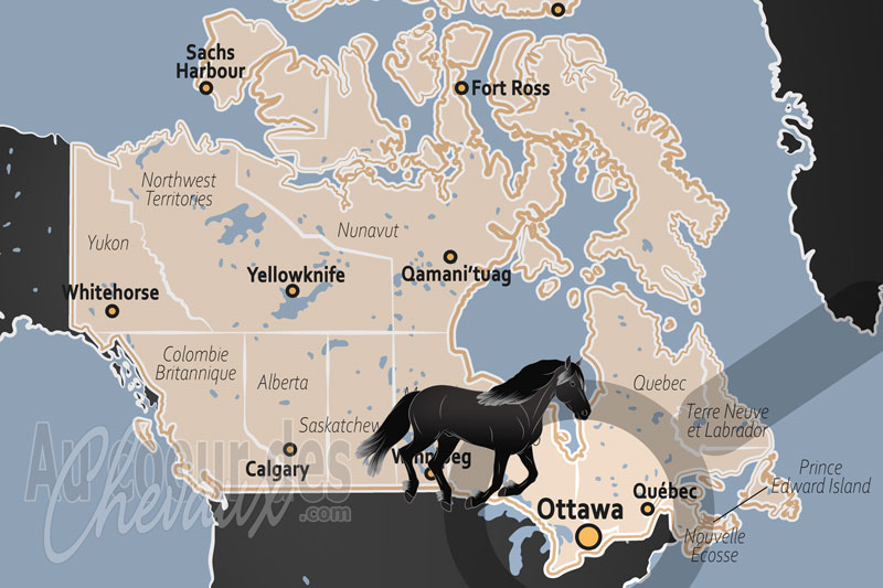 La localisation dans le pays d'Ottawa au Canada