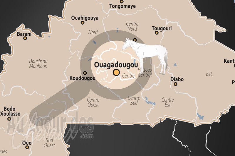 La localisation d'Ouagadougou au Burkina Faso