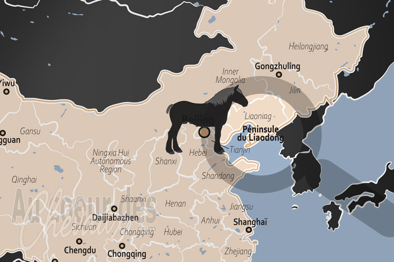 La localisation de la P�ninsule du Liaodong en Chine
