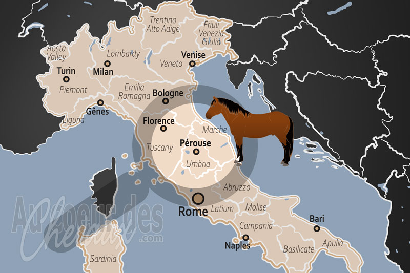 La localisation de P�rouse en Italie