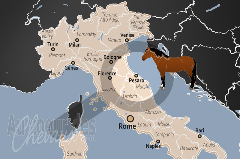 La localisation de Pesaro en Italie