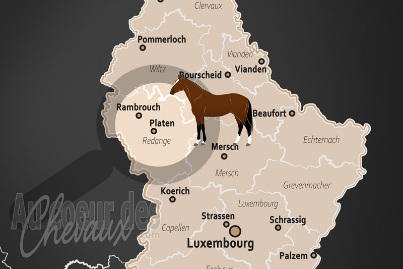 La localisation de Platen au Luxembourg