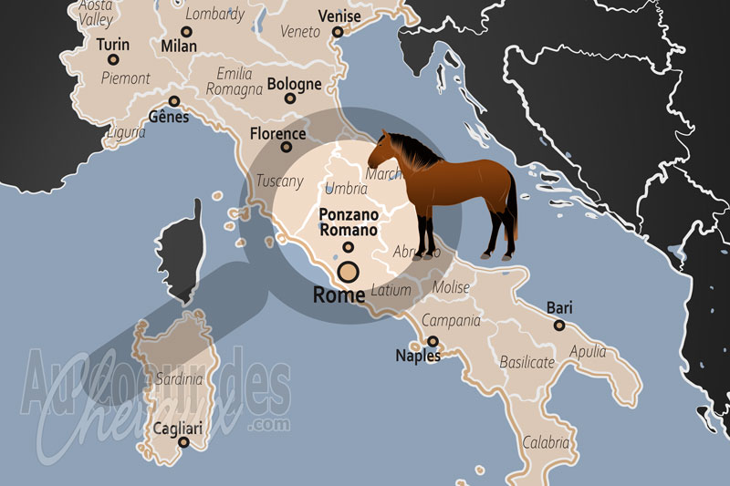La localisation de Ponzano Romano en Italie