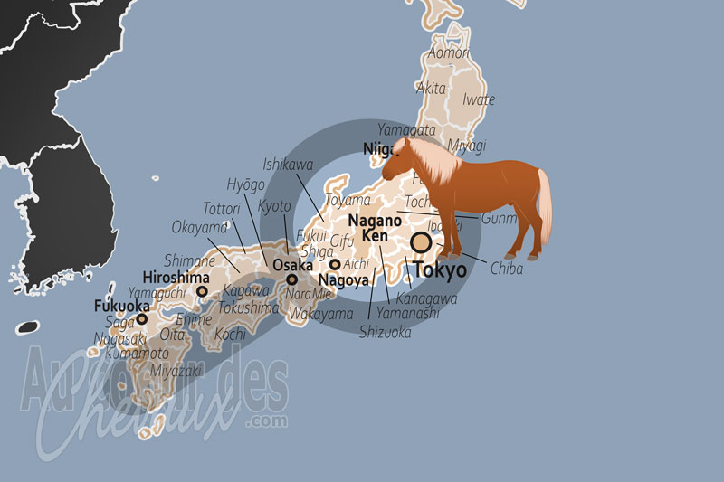 La localisation de la Pr�fecture de Nagano au Japon