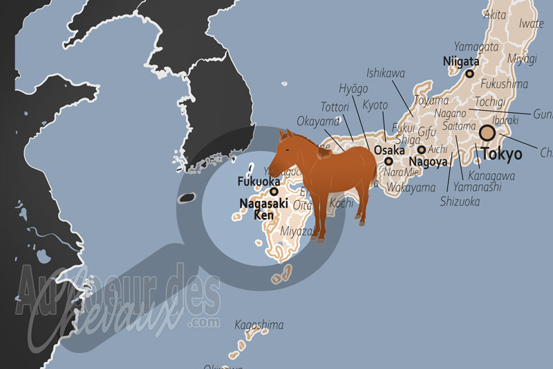La localisation de la Pr�fecture de Nagasaki au Japon