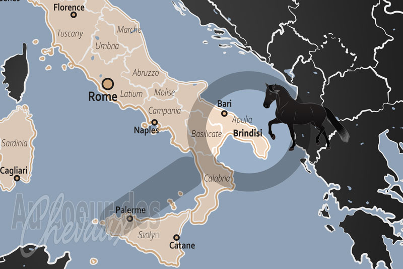 La localisation de la Province de Brindisi en Italie