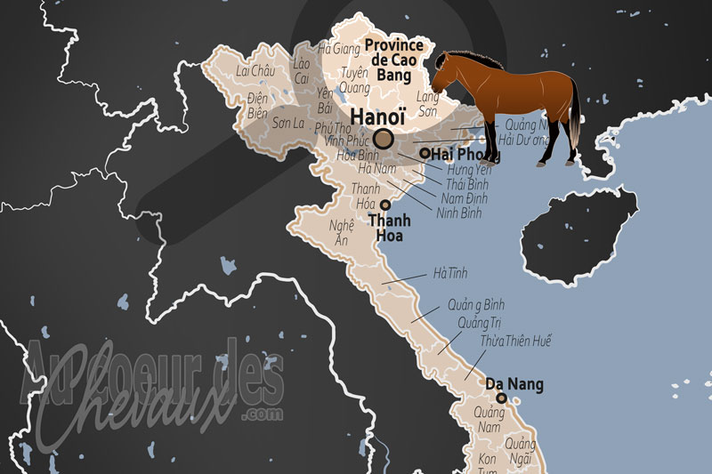 La localisation de la Province de Cao Bang au Vi�t Nam