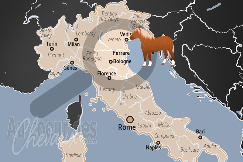 La localisation de la Province de Ferrare en Italie