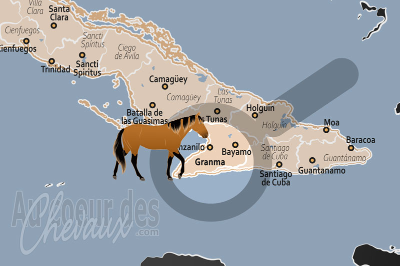 La localisation de la Province de Granma � Cuba