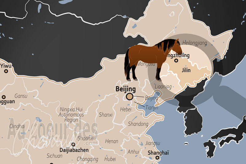 La localisation de la Province de Jilin en Chine