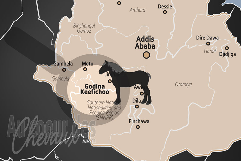 La localisation de la Province de Keficho en �thiopie