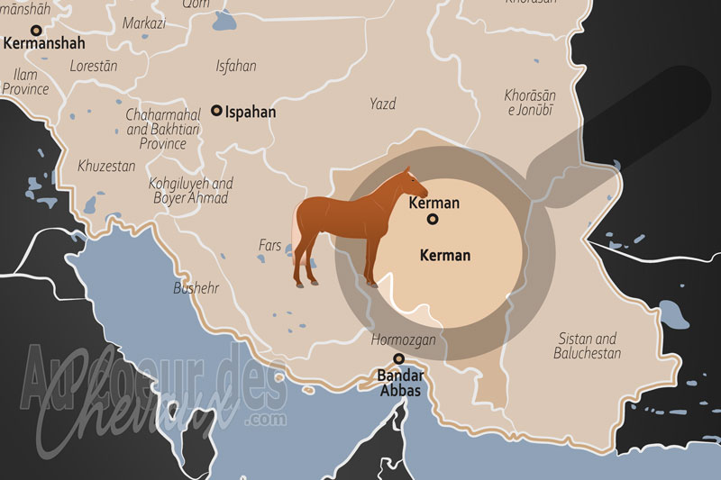 La localisation de la Province de Kerman en Iran