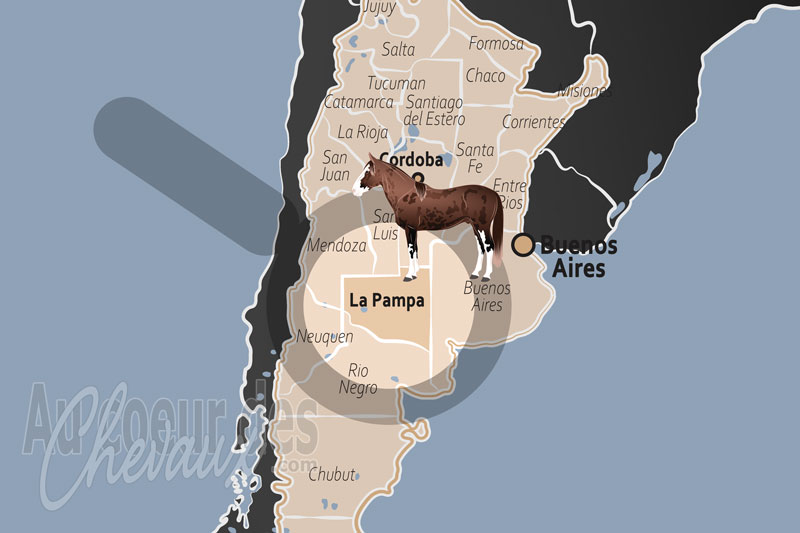 La localisation de la Province de la Pampa en Argentine