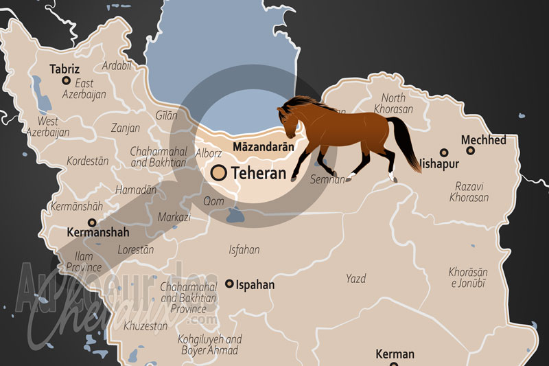 La localisation de la Province de Mazand�ran en Iran
