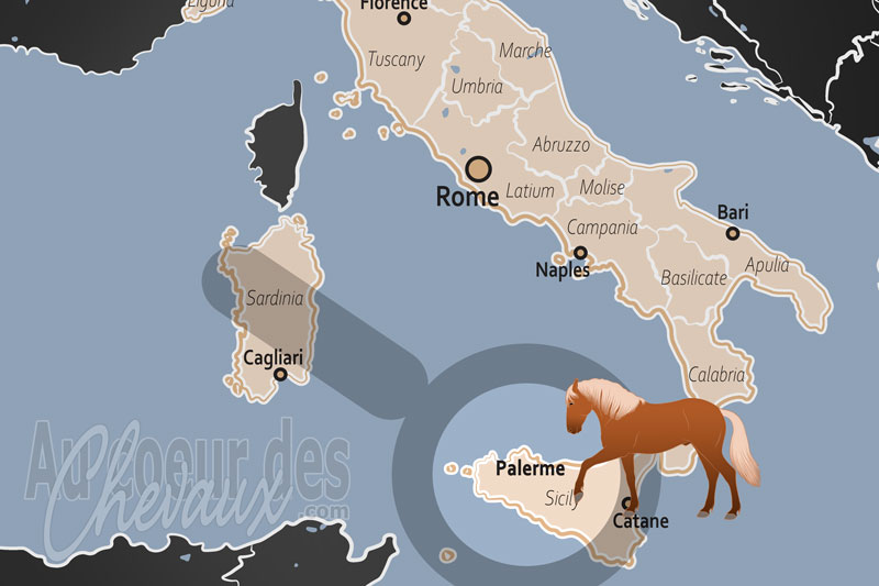 La localisation de la Province de Palerme en Italie