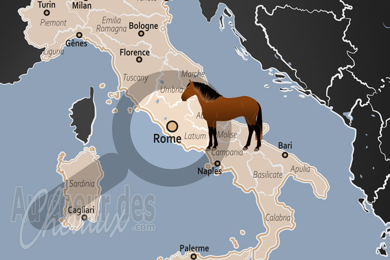 La localisation de la Province de Rome en Italie