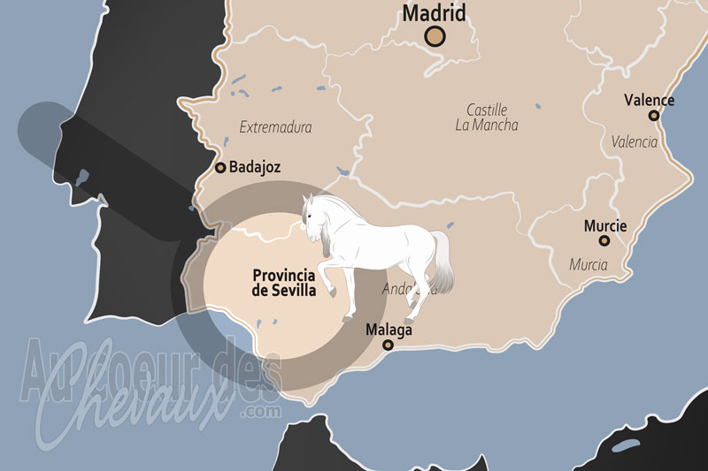 La localisation de la Province de S�ville en Espagne