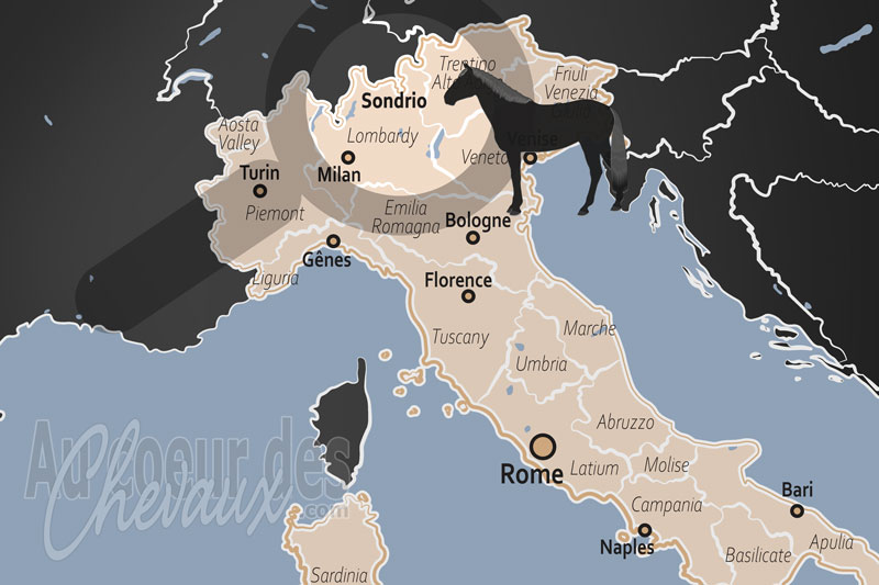La localisation de la Province de Sondrio en Italie