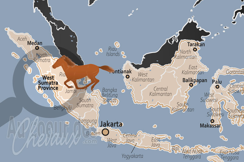La localisation de la Province de Sumatra Occidental en Indon�sie