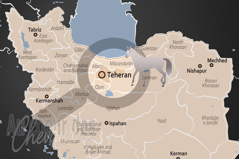 La localisation de la Province de T�h�ran en Iran