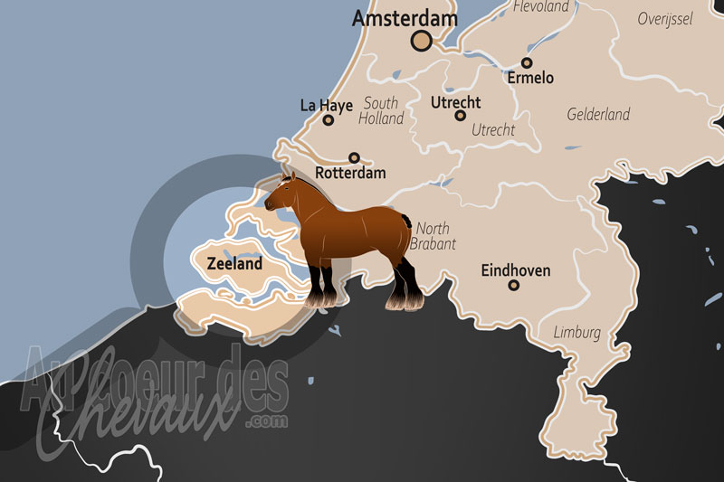 La localisation de la Province de Z�lande aux Pays Bas